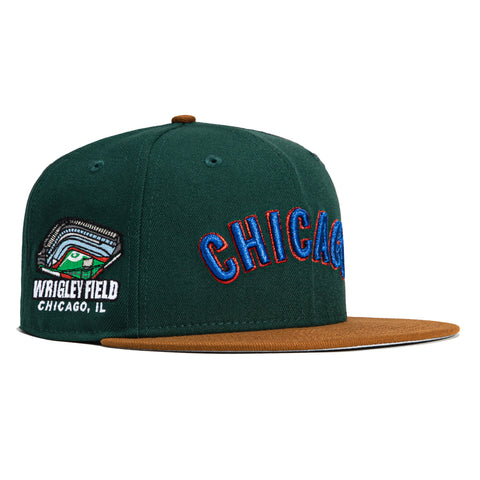 New Era 59Fifty Chicago Cubs Wrigley Field Patch Hat - Green, Khaki