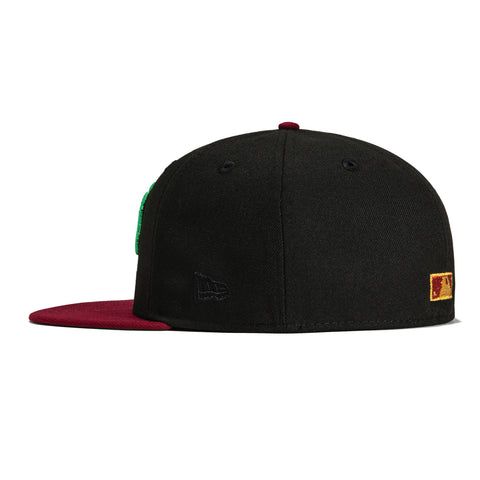 New Era 59Fifty Chicago Cubs Wrigley Field Patch Jersey Hat - Black, Cardinal, Green