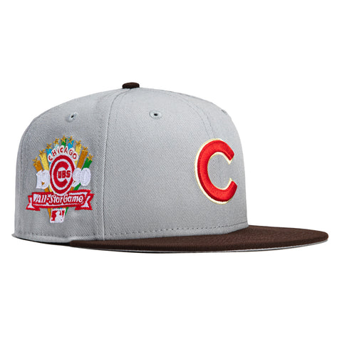 New Era 59Fifty Chicago Cubs 1990 All Star Game Patch Hat - Grey, Brown