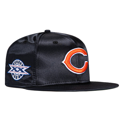 New Era 59Fifty Satin Chicago Bears 1985 Super Bowl Patch Hat - Navy