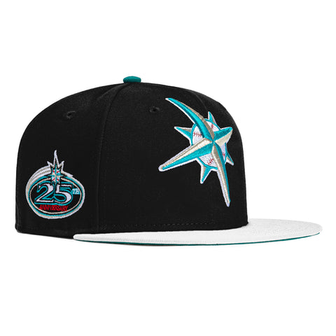 New Era 59Fifty Seattle Mariners 25th Anniversary Patch Alternate Hat - Black, White, Teal