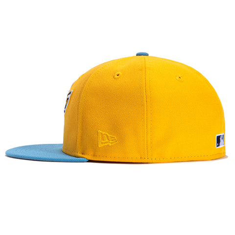 New Era 59Fifty Tampa Bay Rays 25th Anniversary Patch Word Hat - Gold, Light Blue