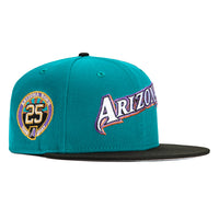 New Era 59Fifty Arizona Diamondbacks 25th Anniversary Patch Word Hat - Teal, Black