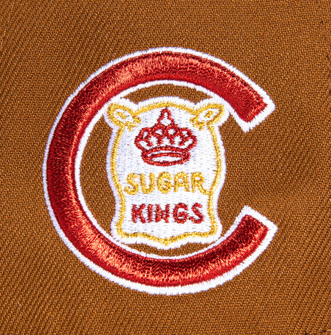 New Era 59Fifty Havana Sugar Kings Logo Patch Cubano Hat - Khaki, Red