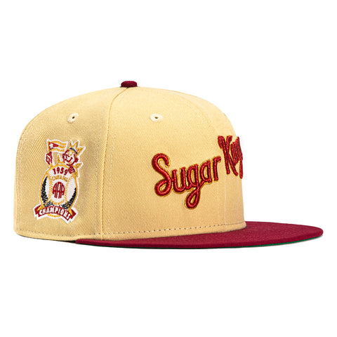 New Era 59Fifty Havana Sugar Kings 1959 AAA World Champions Patch Word Hat - Tan, Cardinal