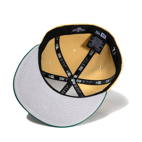 New Era 59Fifty Edmonton Trappers Script Hat - Tan, Green