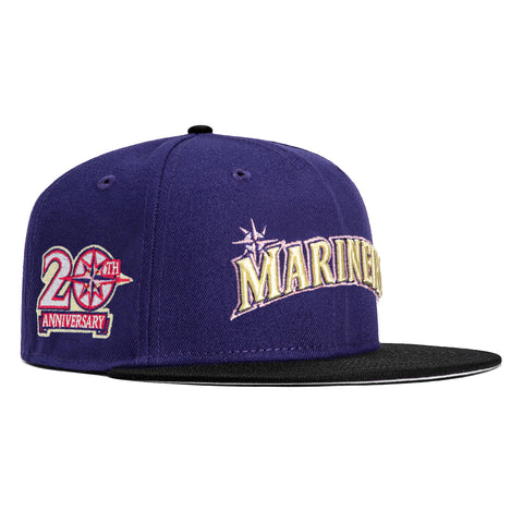 New Era 59Fifty Seattle Mariners 20th Anniversary Patch Jersey Hat - Purple, Black