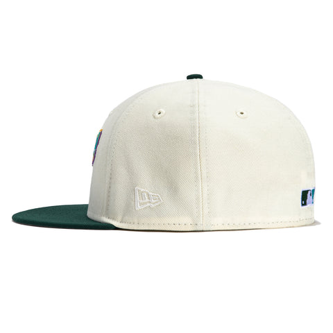 New Era 59Fifty Plate Arizona Diamondbacks 25th Anniversary Patch Word Hat - White, Green, Teal