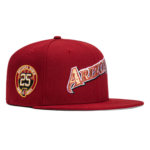 New Era 59Fifty Arizona Diamondbacks 25th Anniversary Patch Word Hat - Sedona Red, Black, Metallic Copper