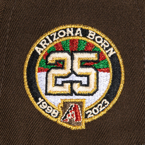 New Era 59Fifty Arizona Diamondbacks 25th Anniversary Patch Word Hat - Brown, Black, Red, Green