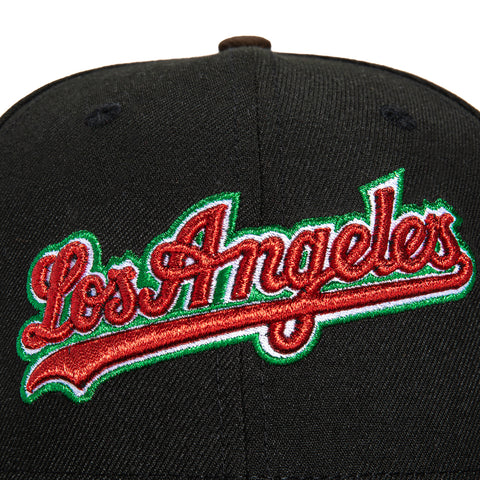 New Era 59Fifty Los Angeles Dodgers 60th Anniversary Patch Word Hat - Black, Brown, Red, Green
