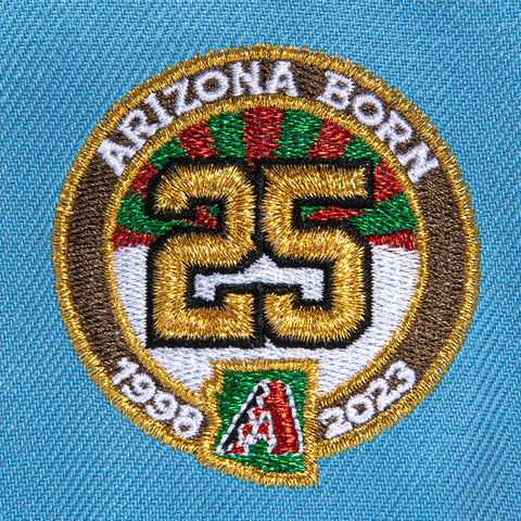 New Era 59Fifty Arizona Diamondbacks 25th Anniversary Patch Word Hat - Light Blue, Red