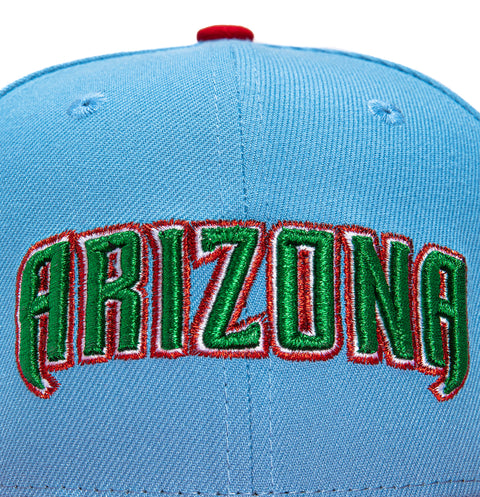 New Era 59Fifty Arizona Diamondbacks 25th Anniversary Patch Word Hat - Light Blue, Red