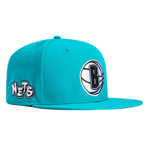 New Era 9Fifty 2023 City Brooklyn Nets Logo Patch Snapback Hat - Teal