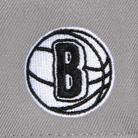 New Era 9Fifty 2023 City Brooklyn Nets Logo Patch Pinwheel Snapback Hat - Black, Royal, Grey, Red, Teal