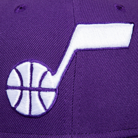 New Era 9Fifty 2023 City Utah Jazz Logo Patch Alternate Snapback Hat - Purple