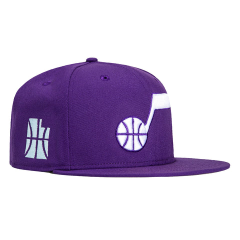 New Era 9Fifty 2023 City Utah Jazz Logo Patch Alternate Snapback Hat - Purple