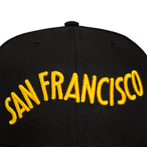 New Era 9Fifty 2023 City Golden State Warriors Logo Patch Snapback Hat - Black
