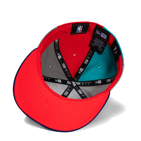 New Era 59Fifty 2023 City Brooklyn Nets Logo Patch Pinwheel Hat - Black, Royal, Grey, Red, Teal