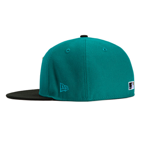 New Era 59Fifty Milwaukee Brewers 25th Anniversary Patch Hat - Teal, Black, Metallic Silver