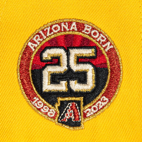 New Era 59Fifty Arizona Diamondbacks 25th Anniversary Patch City Hat - Gold, Black