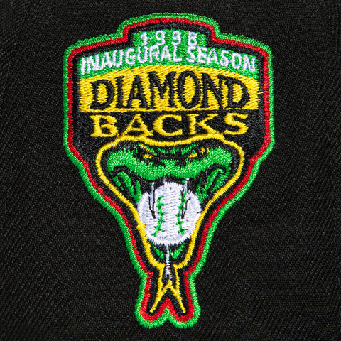 New Era 59Fifty Arizona Diamondbacks Inaugural Patch Word Hat - Black, Green, Gold
