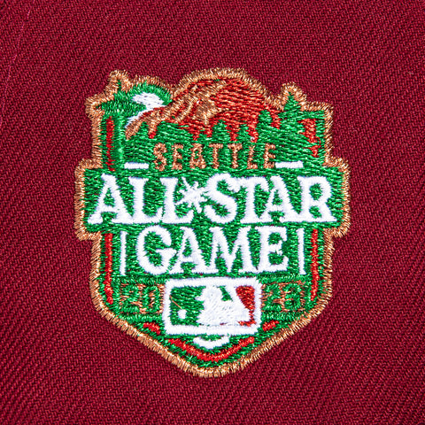 New Era 59Fifty Seattle Mariners 2023 All Star Game Patch Word Hat - Cardinal, Black, Green, Gold
