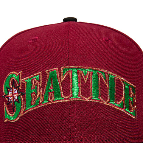 New Era 59Fifty Seattle Mariners 2023 All Star Game Patch Word Hat - Cardinal, Black, Green, Gold