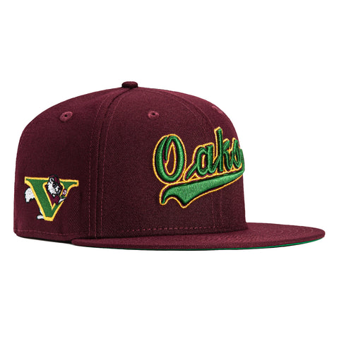 New Era 59Fifty Visalia Oaks Logo Patch Word Hat - Maroon