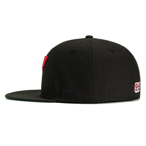 New Era 59Fifty Tampa Tarpons Logo Patch Word Hat - Black, Red