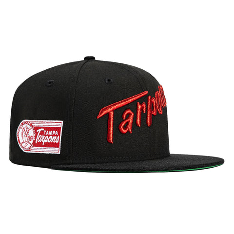 New Era 59Fifty Tampa Tarpons Logo Patch Word Hat - Black, Red