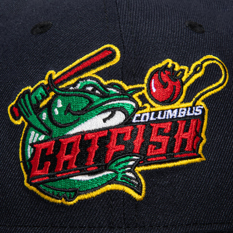 New Era 59Fifty Columbus Catfish Logo Patch Trucker Hat - Navy