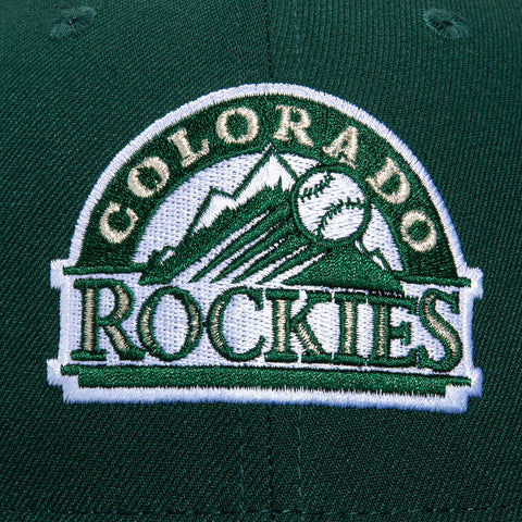New Era 59Fifty Plate Colorado Rockies Logo Patch City Hat - Green, White