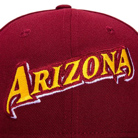 New Era 59Fifty Arizona Diamondbacks 1996 All Star Game Patch Word Hat - Cardinal, Gold
