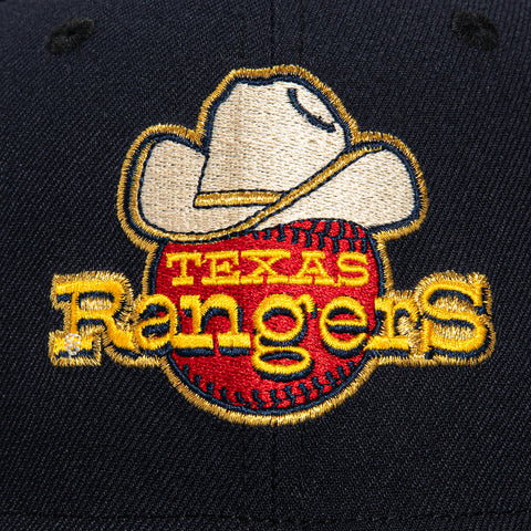 New Era 59Fifty Texas Rangers Flag Patch 1972 Hat - Navy, Light Navy