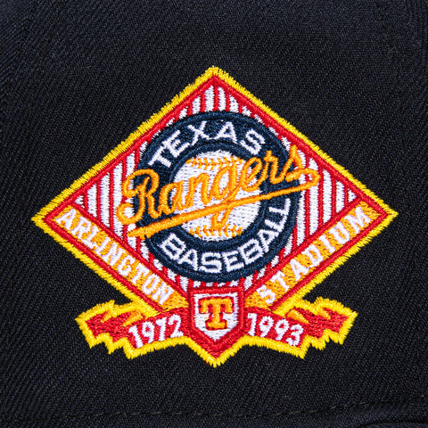 New Era 59Fifty Texas Rangers Stadium Patch Hat - Navy, White, Orange
