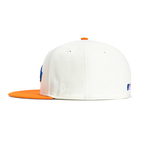 New Era 59Fifty Texas Rangers 1995 World Series Patch Word Hat - White, Light Orange