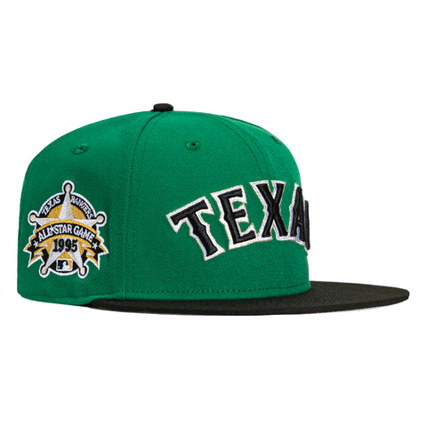 New Era 59Fifty Texas Rangers 1995 All Star Game Patch Word Hat - Kelly, Black