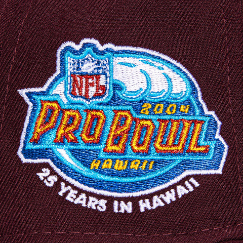 New Era 59Fifty Atlanta Falcons 2004 Pro Bowl Patch Hat - Maroon, Orange