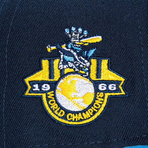 New Era 59Fifty Baltimore Orioles 1966 World Series Champions Patch Word Hat - Navy, Light Blue, Gold