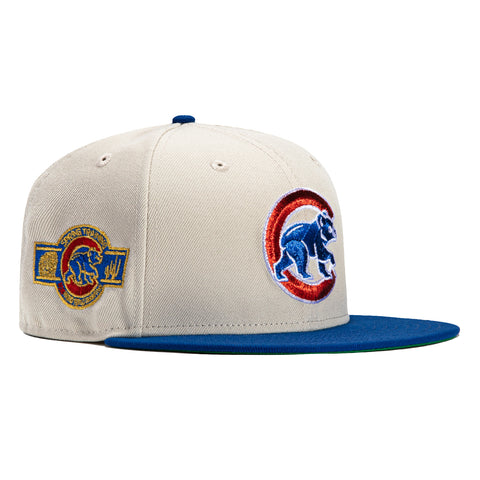 New Era 59Fifty Chicago Cubs 2016 Spring Training World Series Champions Patch Hat - Stone, Royal