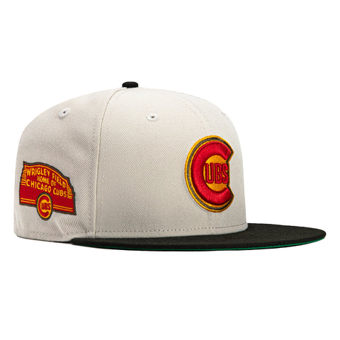 New Era 59Fifty Chicago Cubs Wrigley Field Patch Hat - Stone, Black, Red