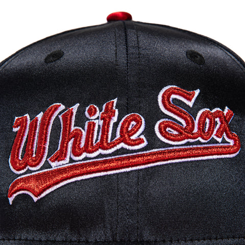 New Era 59Fifty Satin Chicago White Sox Logo Patch Hat - Navy, Red