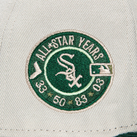 New Era 59Fifty Cord Visor Chicago White Sox All Star Game Years Patch Hat - Stone, Green