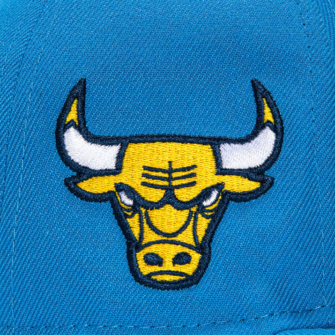 New Era 59Fifty City Connect Chicago Bulls Logo Patch Hat - Light Blue, Gold