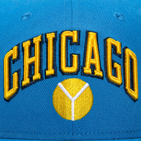 New Era 59Fifty City Connect Chicago Bulls Logo Patch Hat - Light Blue, Gold