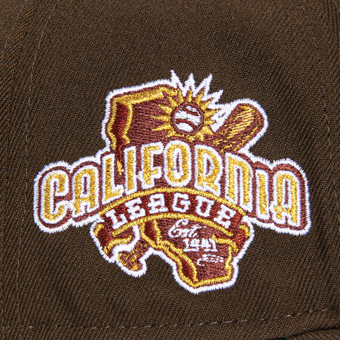 New Era 59Fifty Visalia Oaks California League Patch Hat - Brown