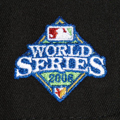 New Era 59Fifty Philadelphia Phillies 2008 World Series Patch Hat - Black, White