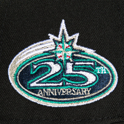 New Era 59Fifty Seattle Mariners 25th Anniversary Patch Hat - Black, White