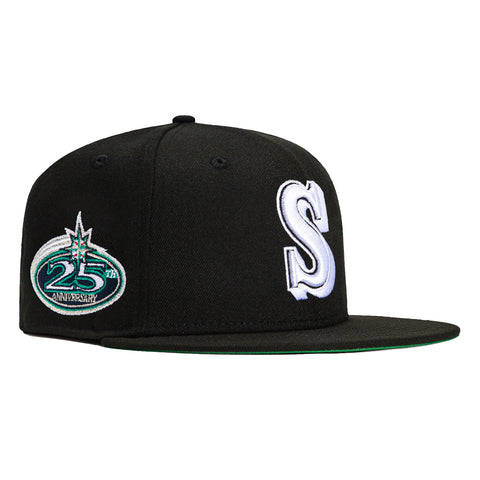 New Era 59Fifty Seattle Mariners 25th Anniversary Patch Hat - Black, White